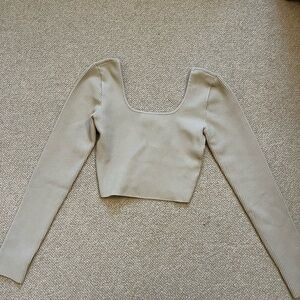 Aritzia sculpt knit squareneck long sleeve